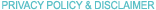 Privacy Policy and Disclaimer