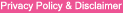 Privacy Policy and Disclaimer