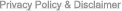 Privacy policy and disclaimer